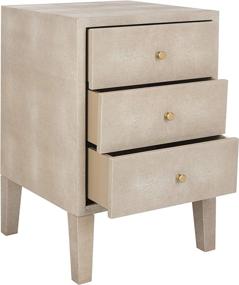 img 2 attached to Safavieh SFV1524A Collection Shagreen Nightstand