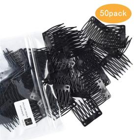 img 4 attached to 📎 Convenient Black Plastic Clips: Top Styling Tools for Full Lace Wig Cap Styling Accessories