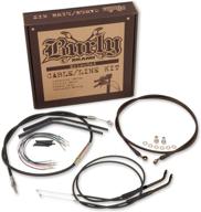 black burly brand b30-1068 cable and brake line kit for 14in. ape hangers logo