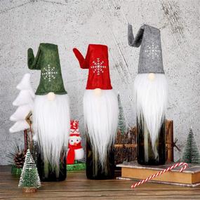 img 3 attached to 5-Piece Festive Christmas Gnomes Wine Bottle Covers for Party Decorations