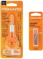 🔪 fiskars fingertip precision/detail knife: standard no. 11 blades 5/pkg - a versatile cutting tool for precise crafts and projects logo