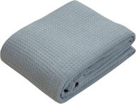 super soft 100% ringspun cotton thermal blanket - twin/twin xl - platinum - snuggle in these cozy cotton blankets - ideal for layering beds - long-lasting comfort and warmth logo