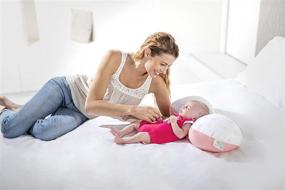 img 1 attached to 👶 Babymoov Mom & Baby - Maternity Cushion Cover for Babymoov Ergonomic Maternity Pillow and Infant Positioner (Navy) - Pink Pillowcase