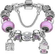 🐱 hello kitty charms bracelet for girls, fits pandora kids bracelet - miadeal logo