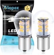 🌟 alopee 2-pack 1056 bau15s амбер/желтые led-лампы - ультра-яркие 9-30v-dc замена указателя поворота, 2835 33 smd мигающие огни логотип