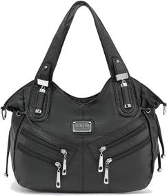 img 4 attached to Плечи Scarleton Zippers Washed Shoulder H147601 Women's Handbags & Wallets and Satchels