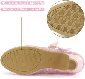 img 2 attached to Adamumu Princess Toddler Sparkle Girls' Flat Shoes