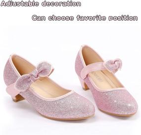 img 1 attached to Adamumu Princess Toddler Sparkle Girls' Flat Shoes