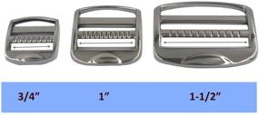 img 1 attached to 🔒 DGOL 10pcs 1-inch Heavy Duty Zinc Alloy Ladder Lock Slider Adjustable Webbing Strap Release Buckles (Gunmetal) - Enhanced SEO