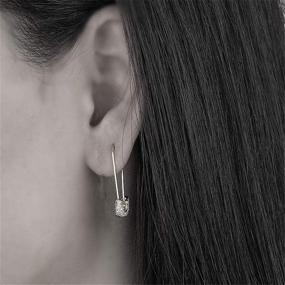 img 3 attached to Cartilage Sterling Earrings Zirconia Hypoallergenic