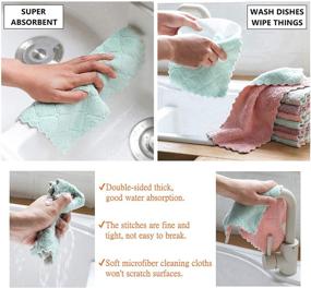 img 2 attached to Microfiber Double Sided Absorbent Multi Purpose Cleaning Household Supplies