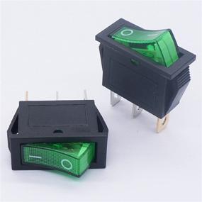 img 1 attached to 🔘 Twidec/5Pcs Rocker Switch 3 Pins 2 Position ON/Off AC 20A/125V 15A/250V SPST LED Light Illuminated Boat Rocker Switch Toggle - KCD3-101N-G | 1-Year Quality Assurance