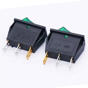 img 2 attached to 🔘 Twidec/5Pcs Rocker Switch 3 Pins 2 Position ON/Off AC 20A/125V 15A/250V SPST LED Light Illuminated Boat Rocker Switch Toggle - KCD3-101N-G | 1-Year Quality Assurance
