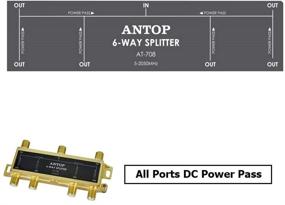 img 2 attached to 📺 ANTOP 6-Путь коаксиальное кабельный делитель: HD ТВ, кабель & усиленная антенна- достойный! Передача питания, позументированное золото, стойкое к коррозии в диапазоне 2ГГц-5-2050МГц