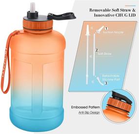 img 2 attached to 🥤 KEEPTO Time-Labeled Motivational Water Bottles, BPA-Free Gallon Water Jug with Straw for Improved Hydration