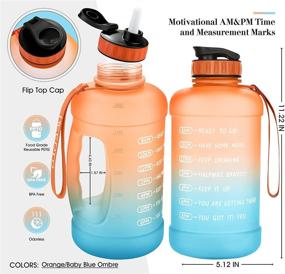 img 3 attached to 🥤 KEEPTO Time-Labeled Motivational Water Bottles, BPA-Free Gallon Water Jug with Straw for Improved Hydration