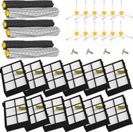 amyehouse tangle-free debris extractor set & filter 3-arm brush for irobot roomba 800 & 900 series (805, 860, 870, 871, 880, 890, 960, 980, 981, 985) - vacuum replacement kit логотип