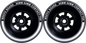 img 4 attached to 🛹 Meepo Skateboard Offset Wheels, Set of 2 High-performance Skateboard Wheels