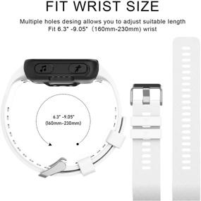 img 1 attached to 🌈 Soft Silicone Replacement Wristband for Garmin Forerunner 35: Veezoom Band - Available in Multiple Colors with Silver or Black Metal Buckle