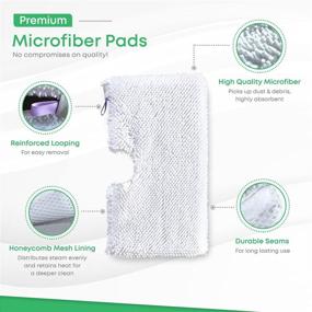 img 1 attached to 🧹 4 Pack Replacement Microfiber Mop Pads for Shark Steam Pocket Mop Professional - Compatible with S3500, S2901, S2902, S3455K, S3501, S3550, S3601, S3801, S3901, S4601, S4701, SE450