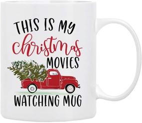 img 3 attached to 🎄 Christmas Movies Watching Mug - Funny Coffee Mug Gift Set in Decorative Box (11 oz) for Daughter, Wife, and Son