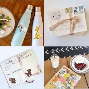 img 2 attached to QTL Animal Stickers for Kids and Water Bottles - Cute Watercolor Animal Stickers for Laptop (50 Pcs)