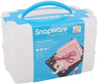 📦 snapware 1098836: 6" x 9" plastic snap & stack 3 layer craft organizer - efficient storage solution for crafts logo