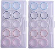 10-pack clear contact lens case with travel holder: convenient contact lens organizer for on-the-go! logo