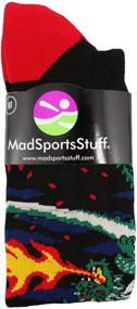 img 3 attached to Optimized Search: Medieval Dragon Over The Calf Athletic Socks by MadSportsStuff