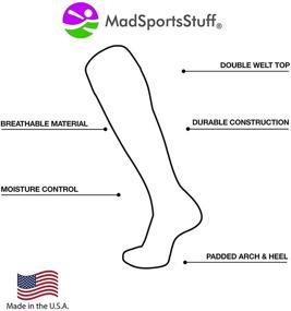 img 1 attached to Optimized Search: Medieval Dragon Over The Calf Athletic Socks by MadSportsStuff