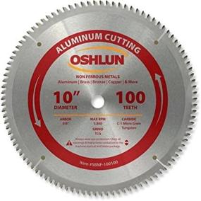 img 4 attached to 🪚 Premium Oshlun SBNF-100100 10-Inch 100 Tooth TCG Saw Blade: Perfect for Aluminum & Non Ferrous Metals!