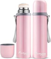 pink 22-ounce thermos cup - stainless steel vacuum insulated coffee mug for hot or cold drinks логотип