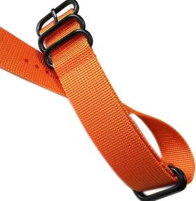 img 1 attached to Bold and Durable: Orange Ballistic Nylon Watch Black - A Stylish Timepiece for Every Adventure