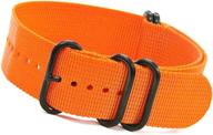 bold and durable: orange ballistic nylon watch black - a stylish timepiece for every adventure logo