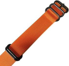 img 3 attached to Bold and Durable: Orange Ballistic Nylon Watch Black - A Stylish Timepiece for Every Adventure