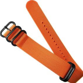 img 2 attached to Bold and Durable: Orange Ballistic Nylon Watch Black - A Stylish Timepiece for Every Adventure