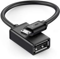 ugreen micro usb otg cable adapter - male micro usb to female usb for samsung s7, s6 edge, s4, s3, lg g4, dji spark, mavic remote controller, android, windows - 4 inch black logo