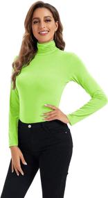 img 4 attached to Turtleneck Sleeve Fitted Sweater Undershirts Women's Clothing and Lingerie, Sleep & Lounge