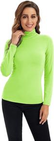 img 1 attached to Turtleneck Sleeve Fitted Sweater Undershirts Women's Clothing and Lingerie, Sleep & Lounge