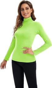 img 2 attached to Turtleneck Sleeve Fitted Sweater Undershirts Women's Clothing and Lingerie, Sleep & Lounge