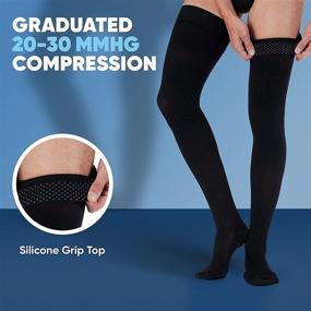 img 1 attached to XXL Plus Size Compression Stockings