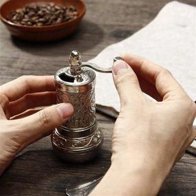 img 3 attached to 🌙 MoonShield Mini Antique Pepper & Salt Grinder - Turkish Coffee Mill - Spice Shovel Design - Salt Shaker - Premium Zinc Alloy Casting - Best Carving Metal - Adjustable Coarseness (Copper)