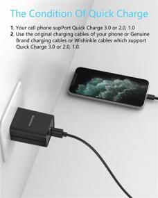 img 3 attached to 🔌 Wishinkle Quick Charge 3.0 18W USB Wall Charger - Samsung Galaxy Note8, S8 / S8+, LG G6 / V30, HTC 10 - Qualcomm Certified - More Compatibility