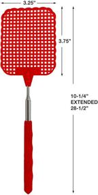img 3 attached to 🪰 Catchmaster Extra-Long Bug and Fly Swatter - Compact Heavy Duty Metal - Extendable Up to 28 Inches - 3.25" x 3.75" Swatter Head - Pack of 6 Assorted Colors: Effective Bug and Fly Elimination Tool!