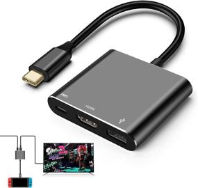 img 4 attached to 🔌 HDMI Adapter Hub Dock - 4K USB C HDMI Hub Cable for Switch, Mac Book Pro, and Samsung Galaxy S8 Plus