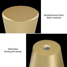 img 3 attached to 🏮 10 Pack of Elegant Gold Knobs for Dressers & Cabinets with Brushed Finish - Premium Kitchen Hardware for Stylish Drawer Handles