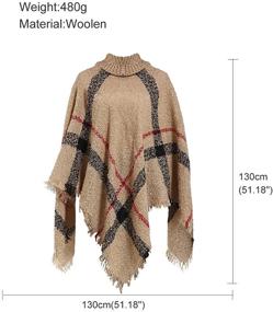 img 1 attached to HITOP Ponchos Oversized Pullover с высоким воротником