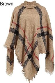 img 2 attached to HITOP Ponchos Turtleneck Oversized Pullover Women's Accessories and Scarves & Wraps
