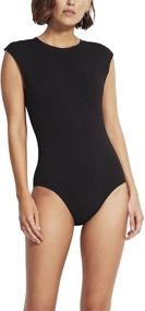 img 4 attached to 👙 Full Coverage Open Back One Piece Swimsuit with Cap Sleeves