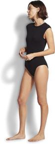 img 2 attached to 👙 Full Coverage Open Back One Piece Swimsuit with Cap Sleeves